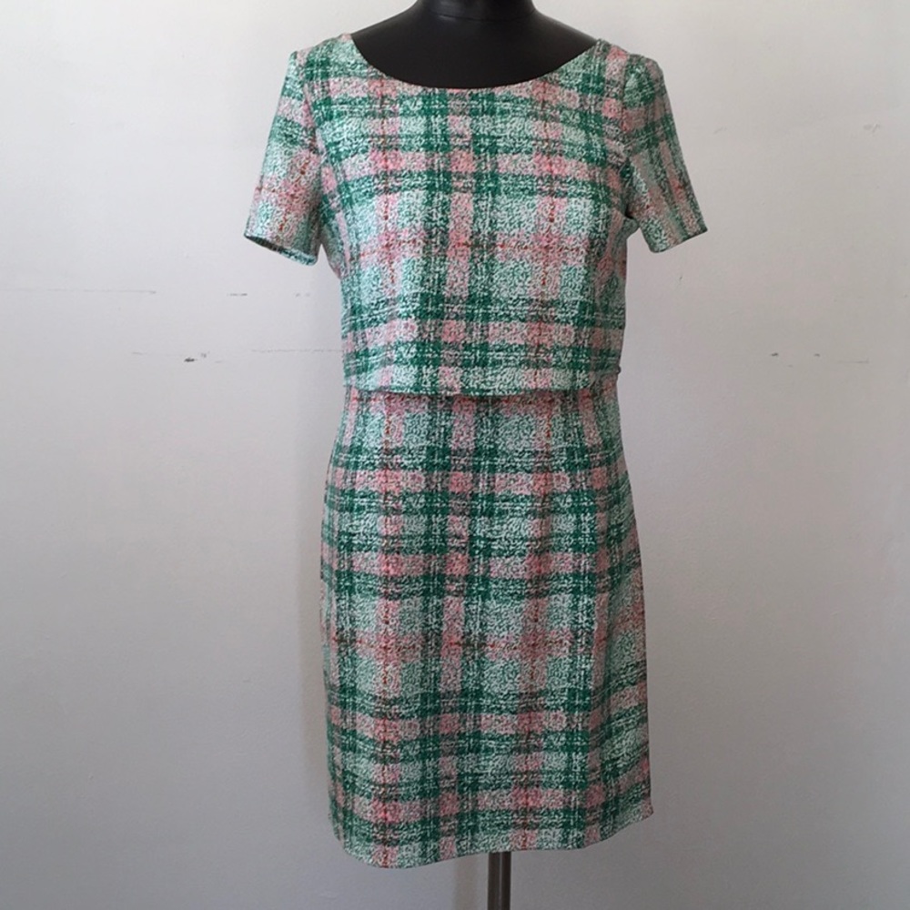 Tweed print dress